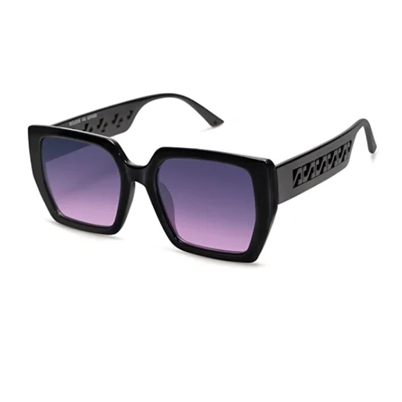 ?New Purple Polarized Sunglasses for Men Women Stylish Trendy Square Amazon.com: Rectangle Sunglasses for Women Men Square Thick  main image 4